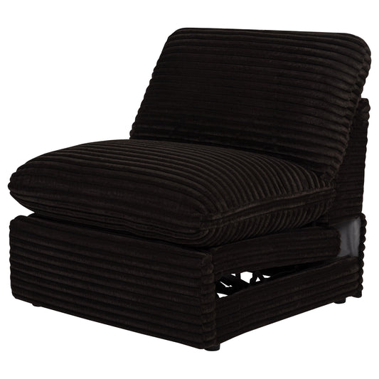  Coaster Furniture Collins 610350ARP Modular Power Armless Recliner - Chocolate Brown IMAGE 1