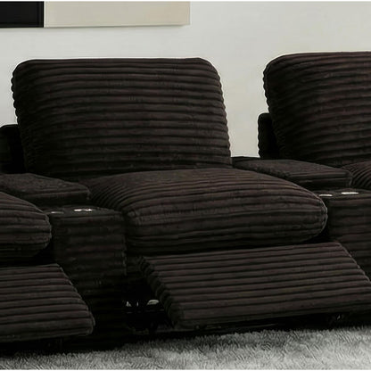  Coaster Furniture Collins 610350ARP Modular Power Armless Recliner - Chocolate Brown IMAGE 10