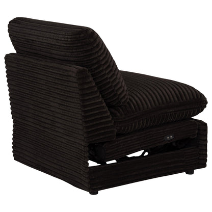  Coaster Furniture Collins 610350ARP Modular Power Armless Recliner - Chocolate Brown IMAGE 2