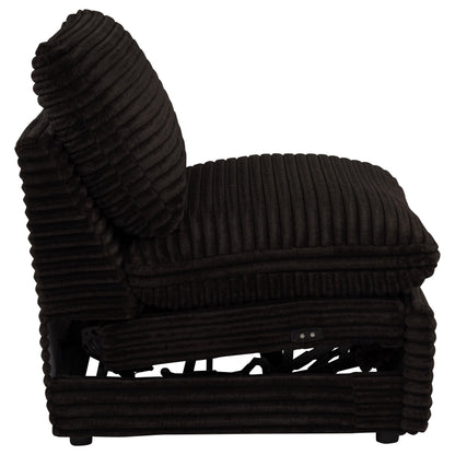  Coaster Furniture Collins 610350ARP Modular Power Armless Recliner - Chocolate Brown IMAGE 4