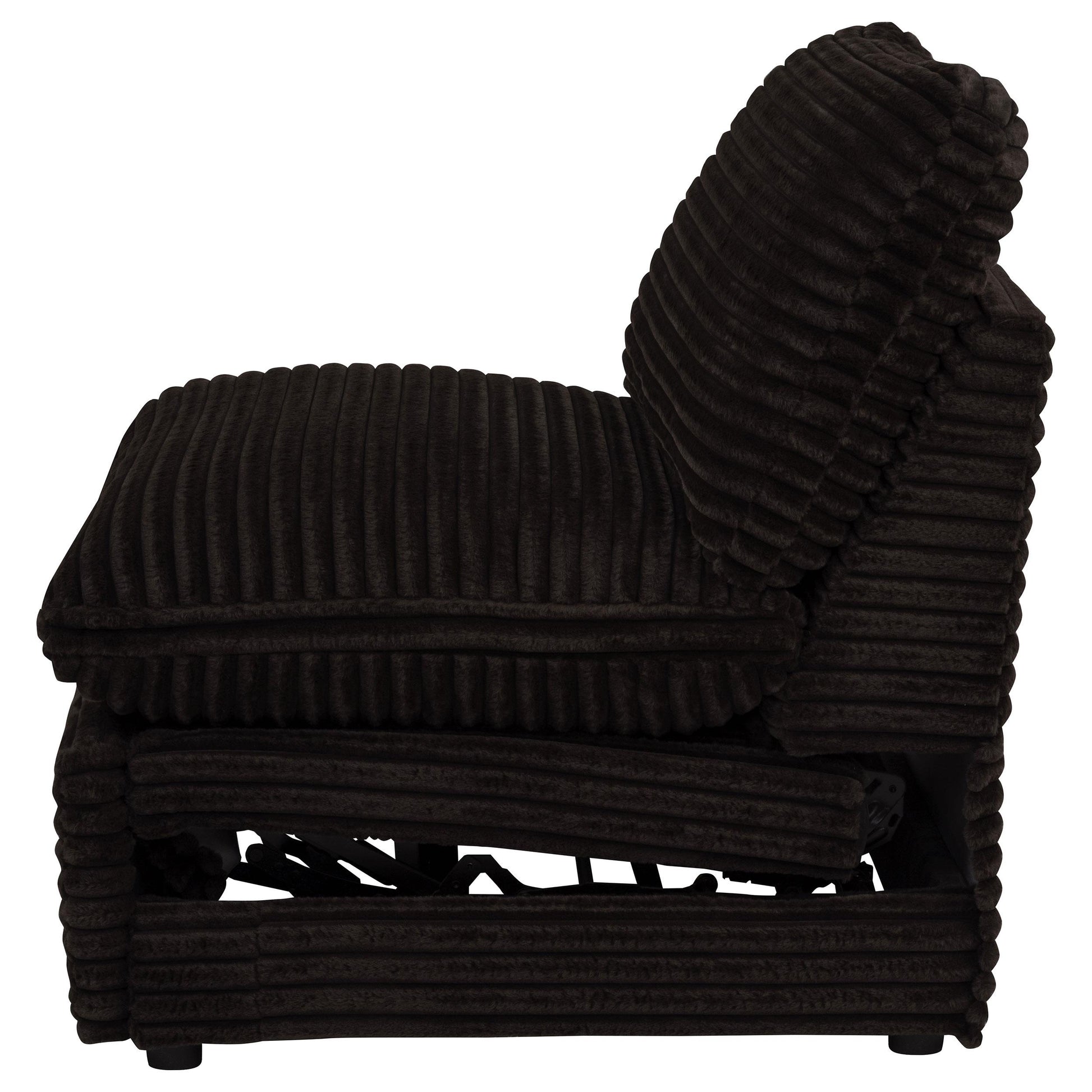  Coaster Furniture Collins 610350ARP Modular Power Armless Recliner - Chocolate Brown IMAGE 6