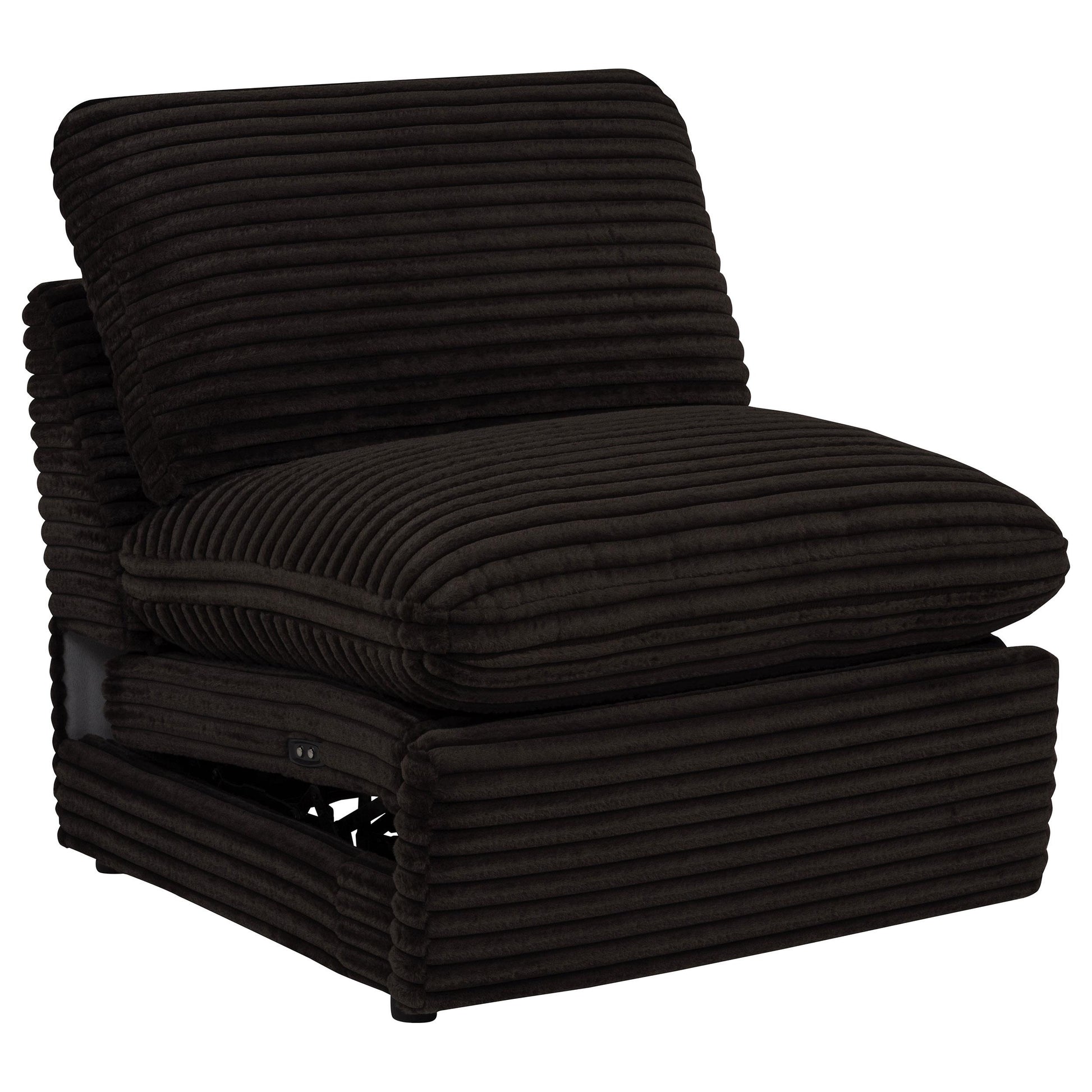 Coaster Furniture Collins 610350ARP Modular Power Armless Recliner - Chocolate Brown IMAGE 8
