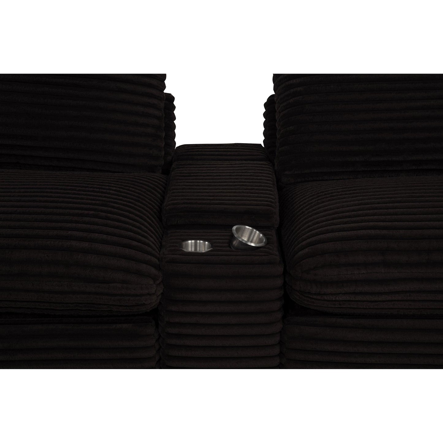  Coaster Furniture Collins 610350CON Upholstered Modular Storage Console - Chocolate Brown IMAGE 13