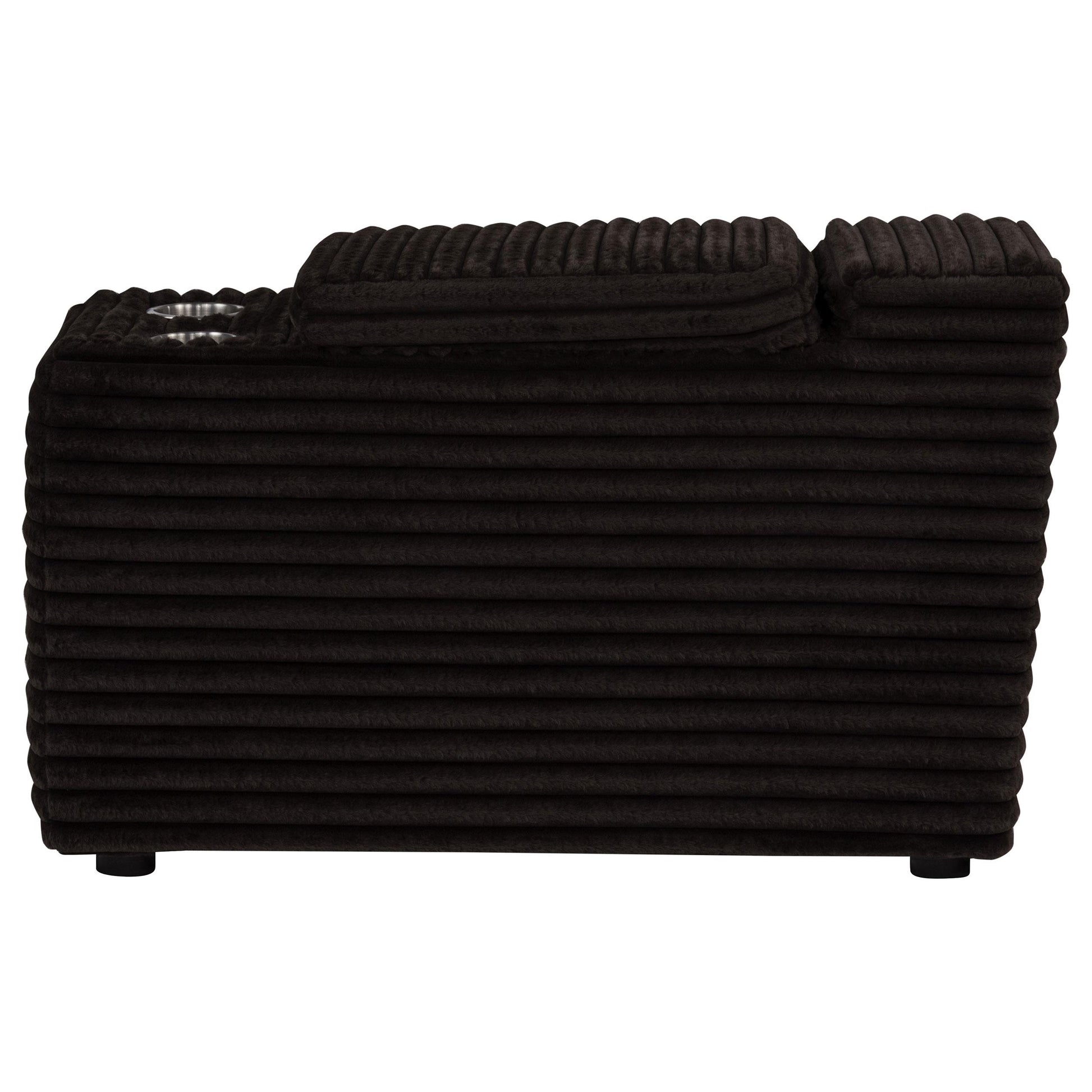  Coaster Furniture Collins 610350CON Upholstered Modular Storage Console - Chocolate Brown IMAGE 3