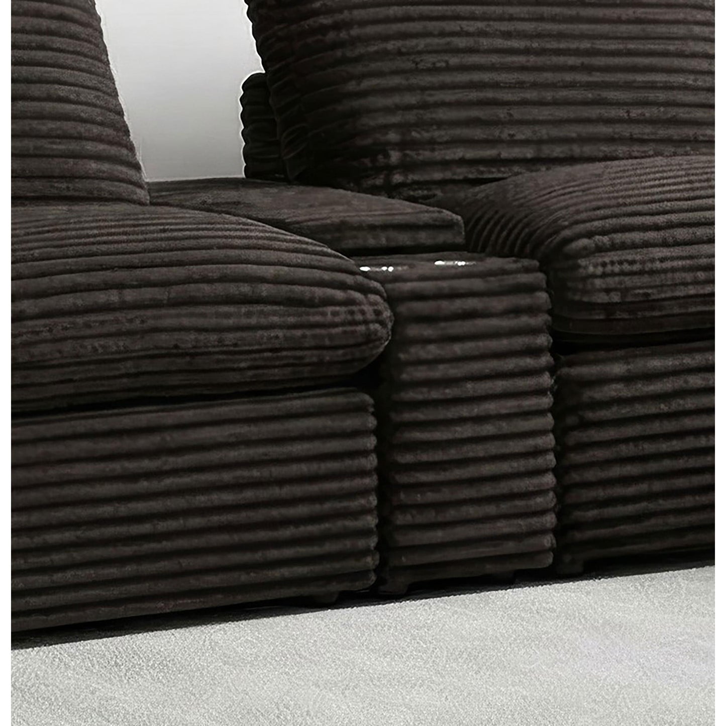  Coaster Furniture Collins 610350CON Upholstered Modular Storage Console - Chocolate Brown IMAGE 5
