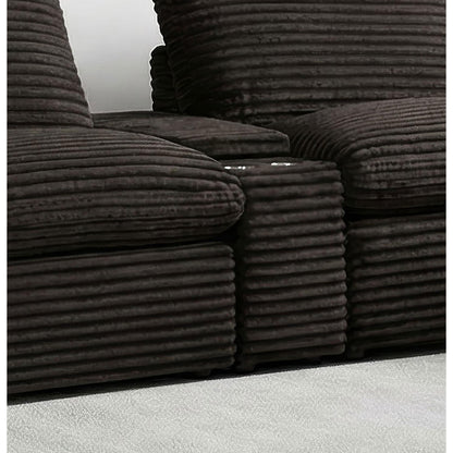  Coaster Furniture Collins 610350CON Upholstered Modular Storage Console - Chocolate Brown IMAGE 5