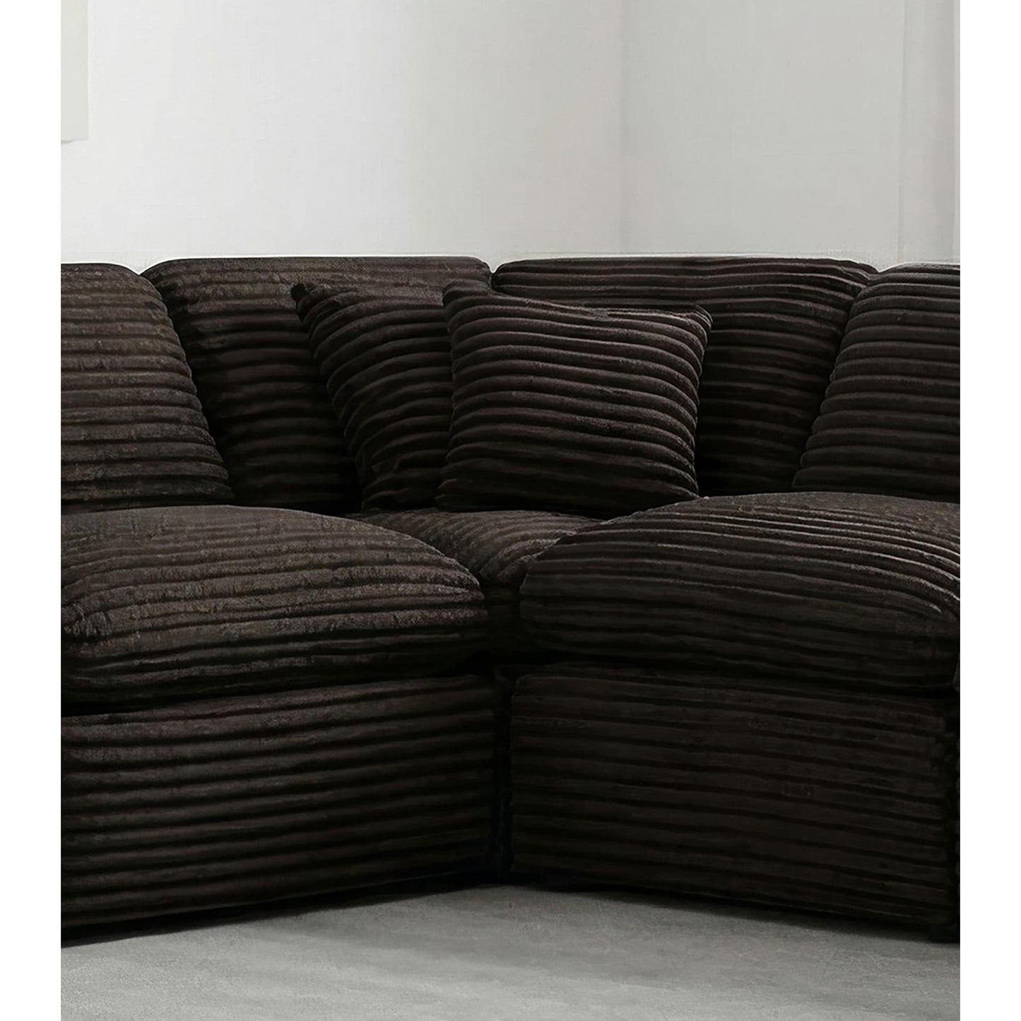  Coaster Furniture Collins 610350CRN Modular Corner Chair - Chocolate Brown IMAGE 4