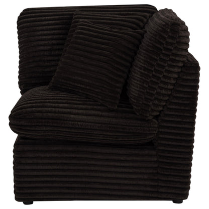  Coaster Furniture Collins 610350CRN Modular Corner Chair - Chocolate Brown IMAGE 5