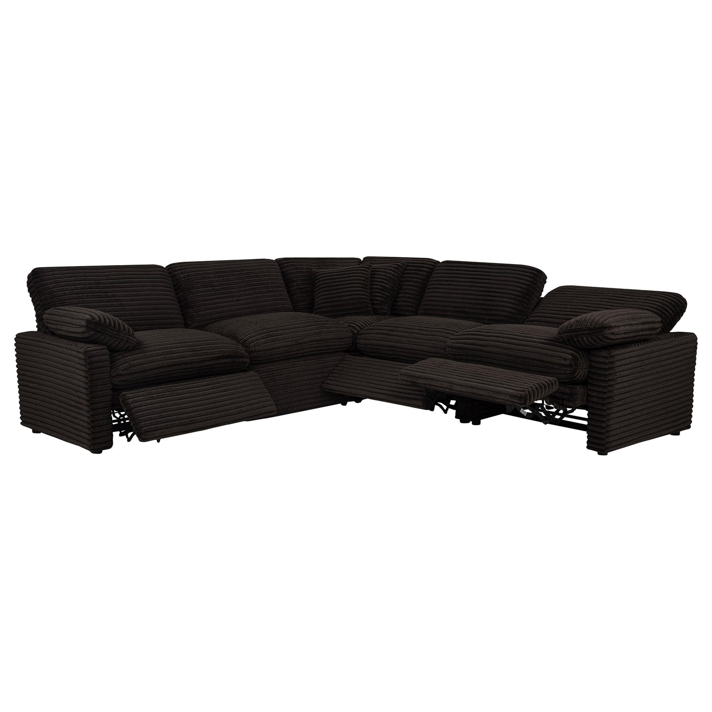  Coaster Furniture Collins 610350P 5-piece Modular Power Reclining Sectional - Chocolate Brown IMAGE 1
