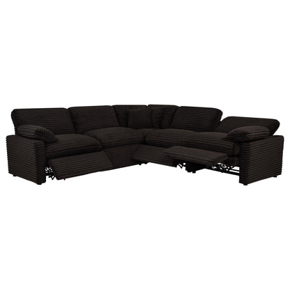  Coaster Furniture Collins 610350P 5-piece Modular Power Reclining Sectional - Chocolate Brown IMAGE 1