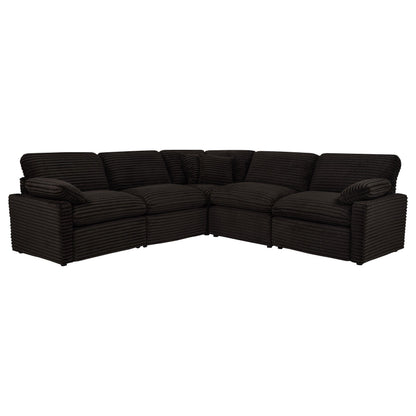  Coaster Furniture Collins 610350P 5-piece Modular Power Reclining Sectional - Chocolate Brown IMAGE 3