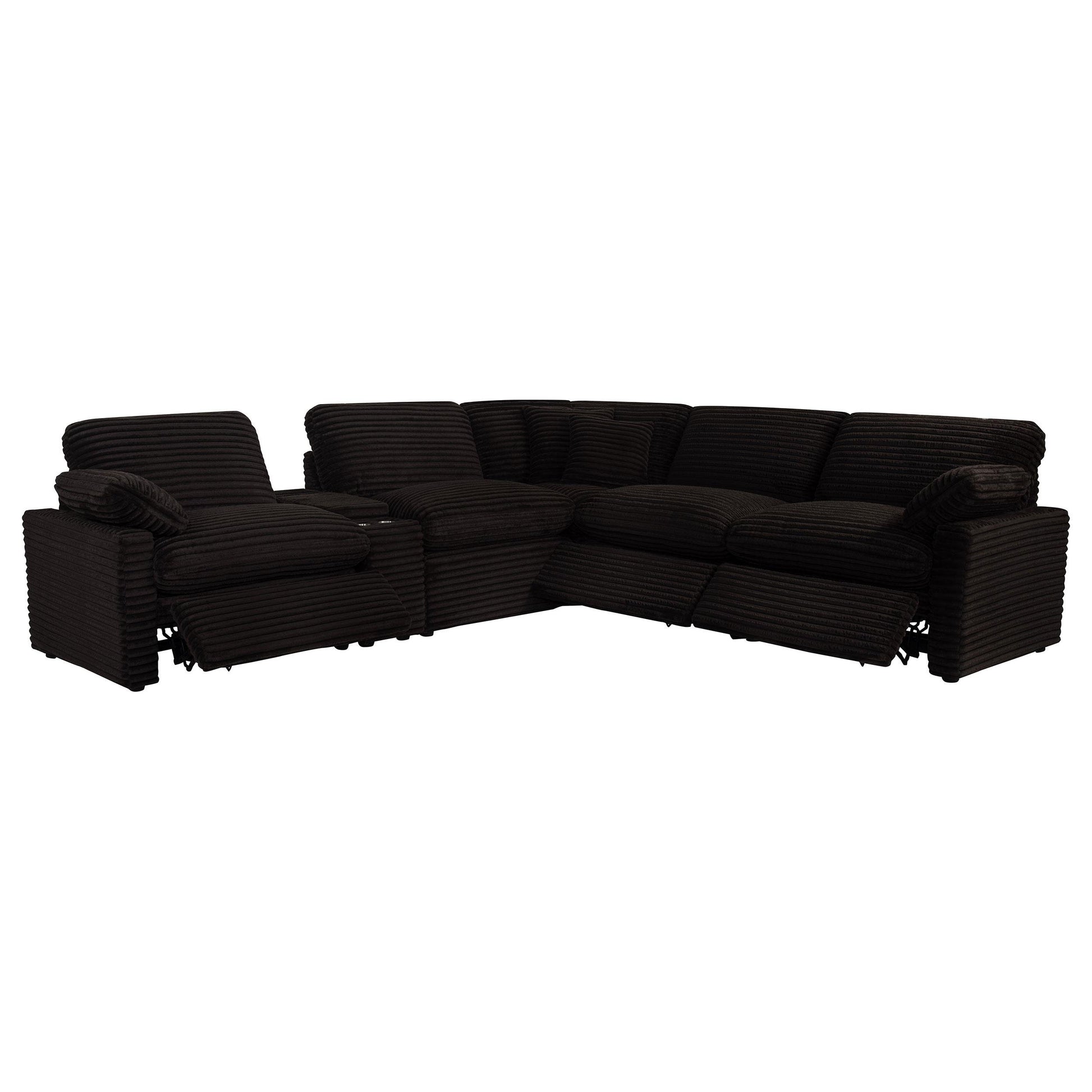  Coaster Furniture Collins 610350P-SET 6-piece Modular Power Reclining Sectional - Chocolate Brown IMAGE 8