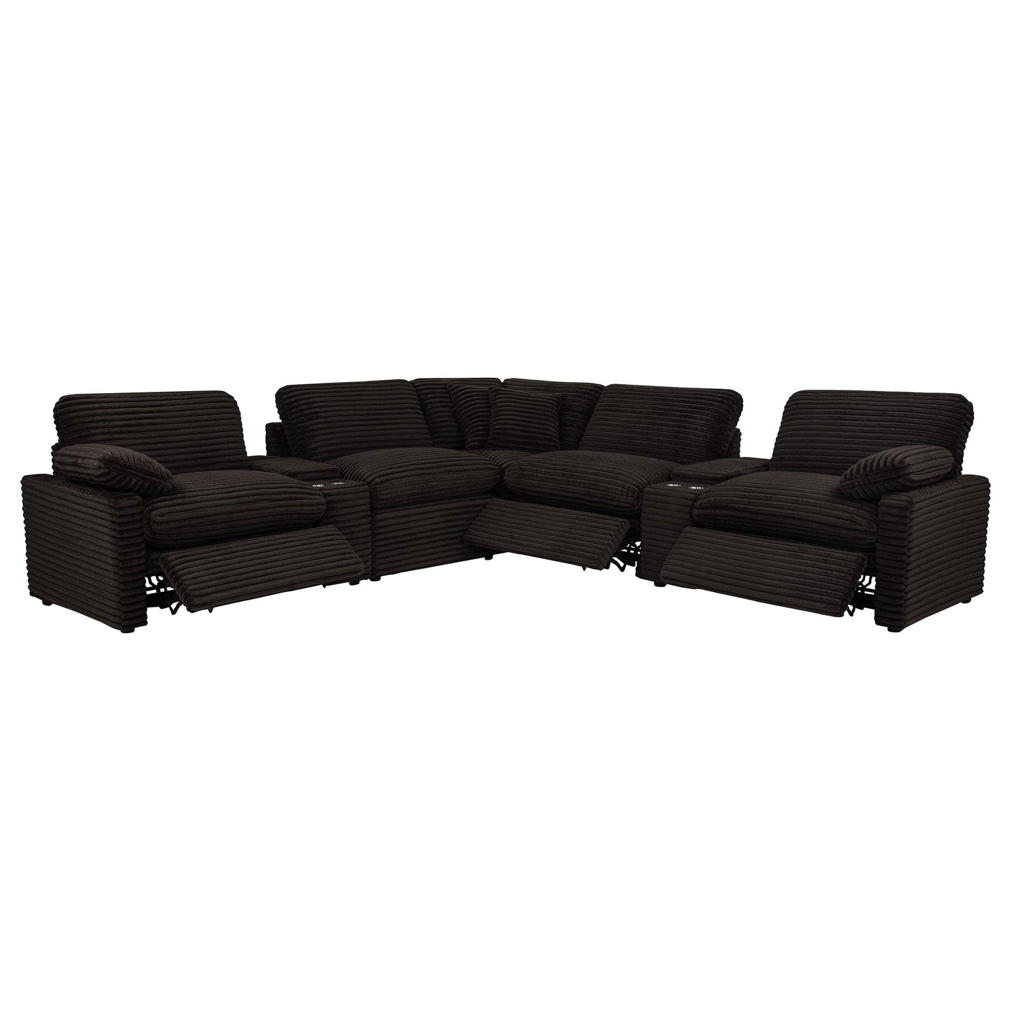  Coaster Furniture Collins 610350P-SETA 7-piece Modular Power Reclining Sectional - Chocolate Brown IMAGE 11