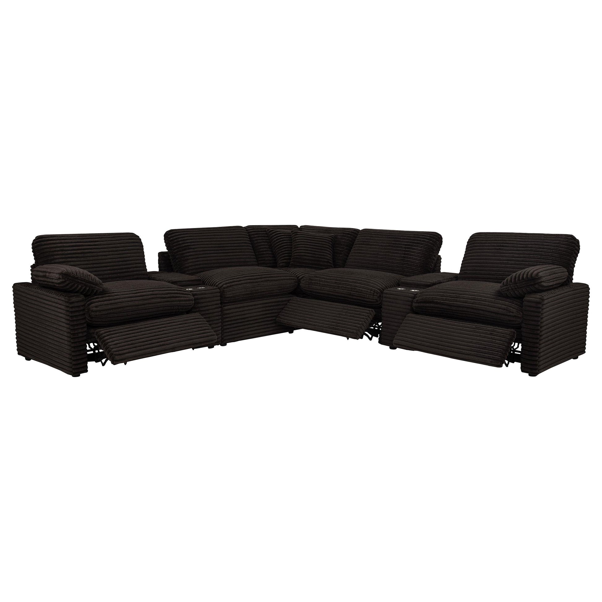  Coaster Furniture Collins 610350P-SETA 7-piece Modular Power Reclining Sectional - Chocolate Brown IMAGE 11