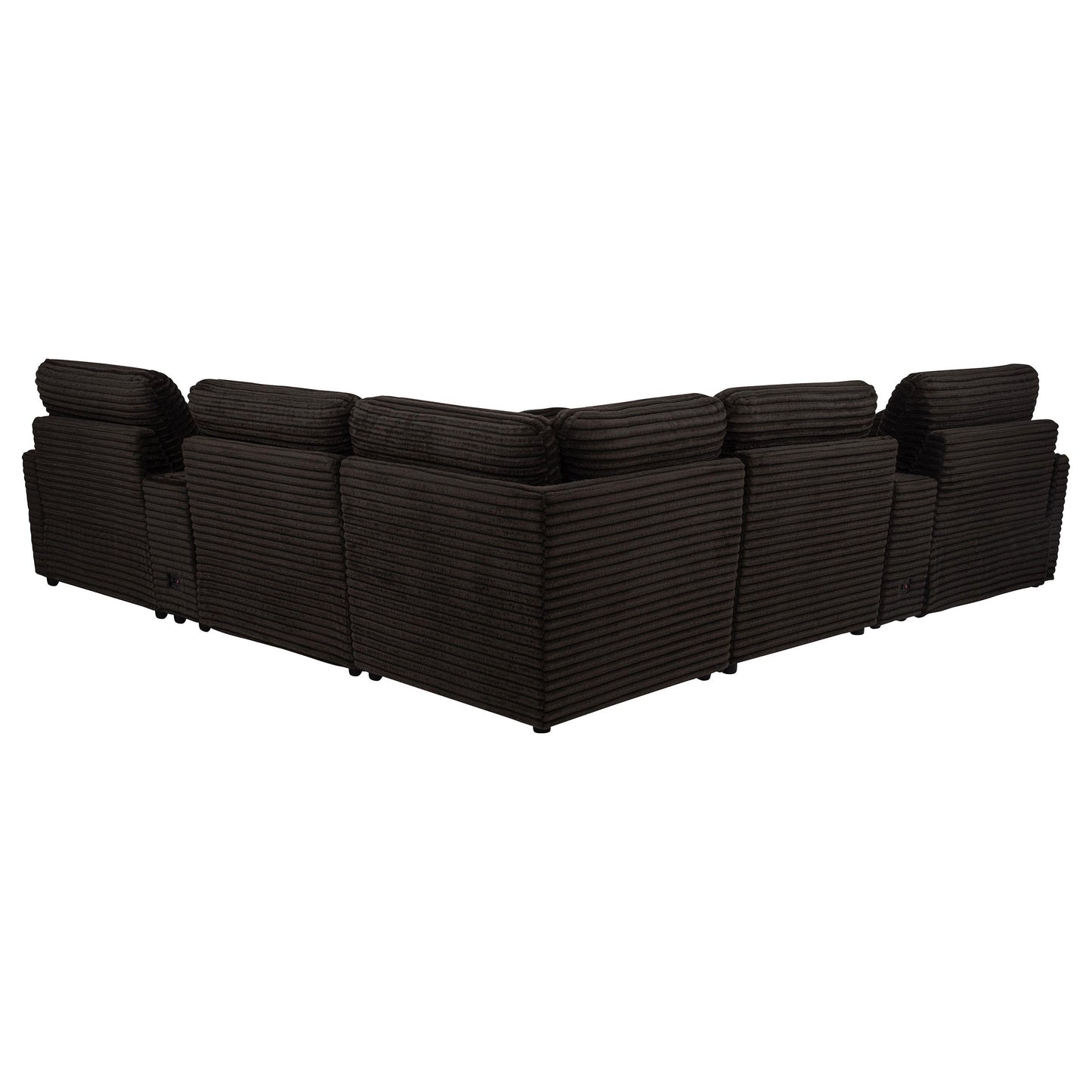  Coaster Furniture Collins 610350P-SETA 7-piece Modular Power Reclining Sectional - Chocolate Brown IMAGE 3