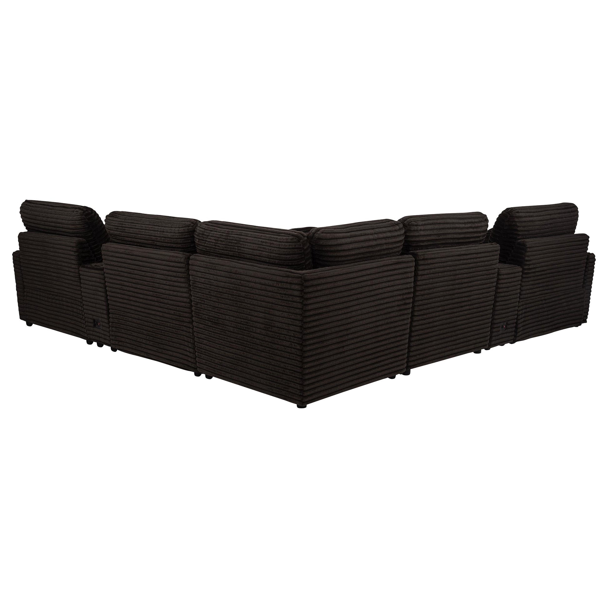  Coaster Furniture Collins 610350P-SETA 7-piece Modular Power Reclining Sectional - Chocolate Brown IMAGE 3