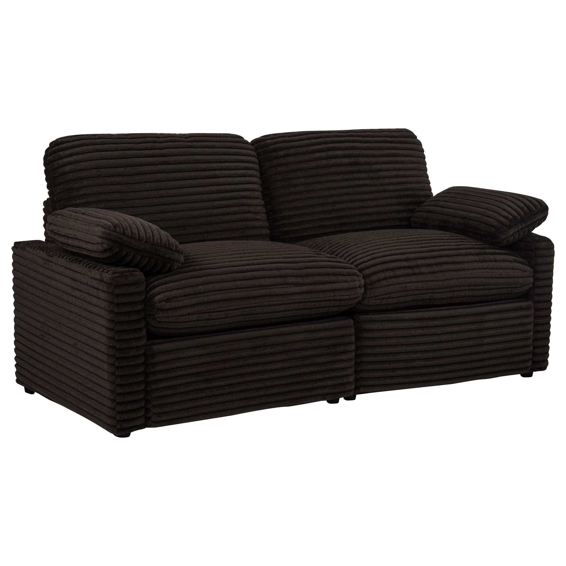  Coaster Furniture Collins 610352P Modular Power Loveseat - Chocolate Brown IMAGE 3