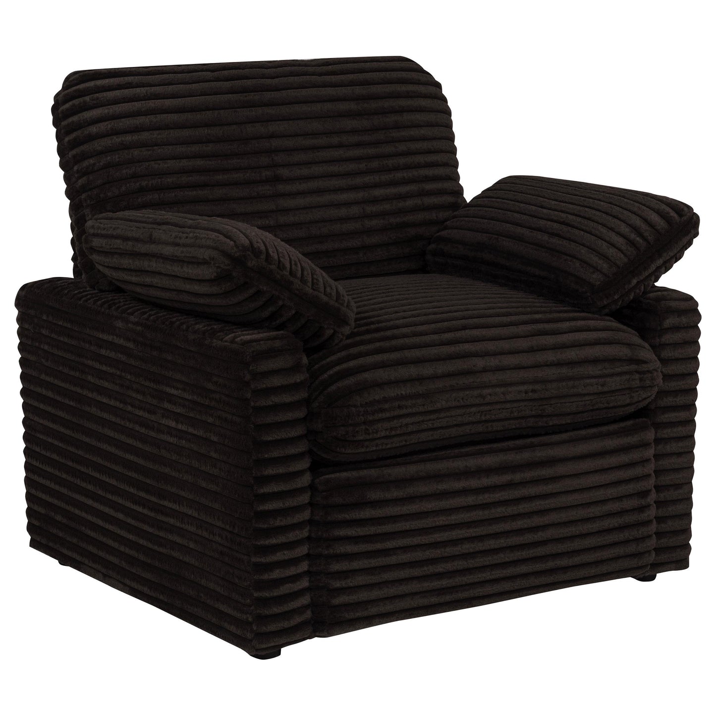  Coaster Furniture Collins 610353P Upholstered Power Recliner Chair - Chocolate Brown IMAGE 1