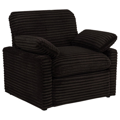  Coaster Furniture Collins 610353P Upholstered Power Recliner Chair - Chocolate Brown IMAGE 1