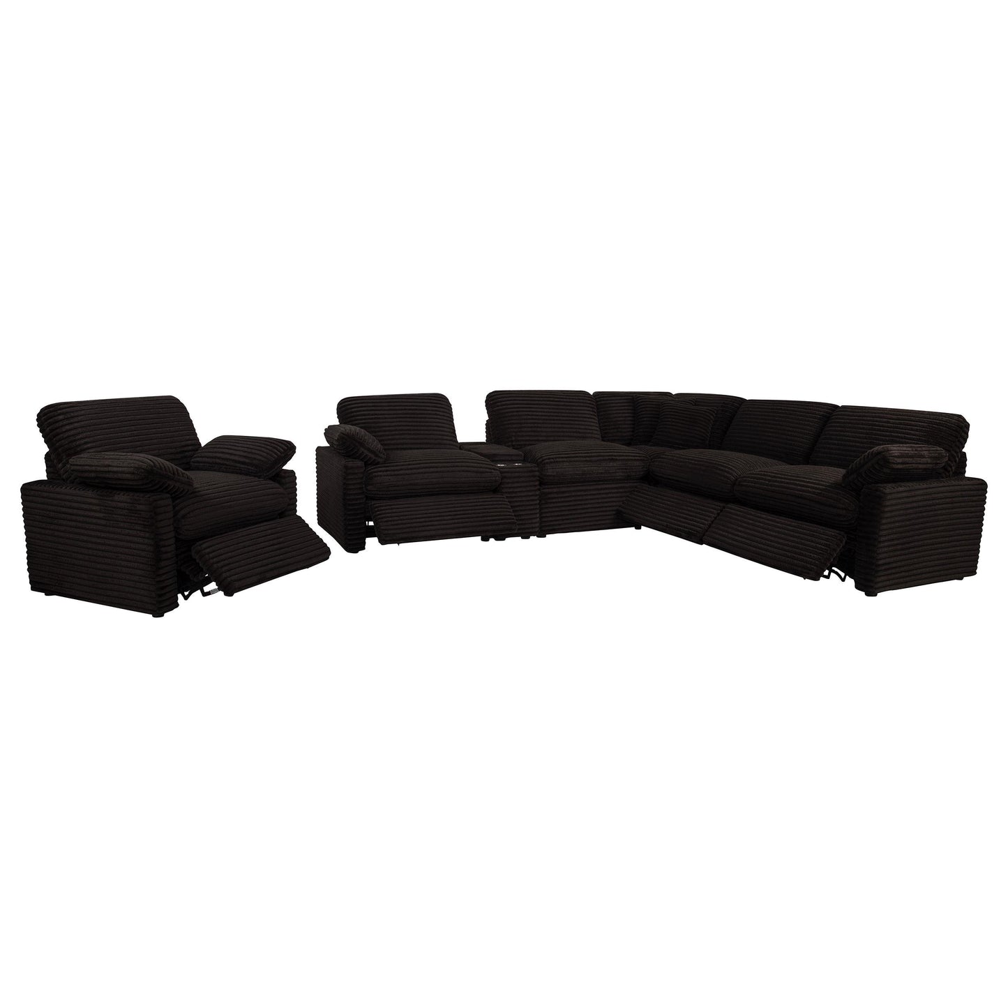  Coaster Furniture Collins 610353P Upholstered Power Recliner Chair - Chocolate Brown IMAGE 11