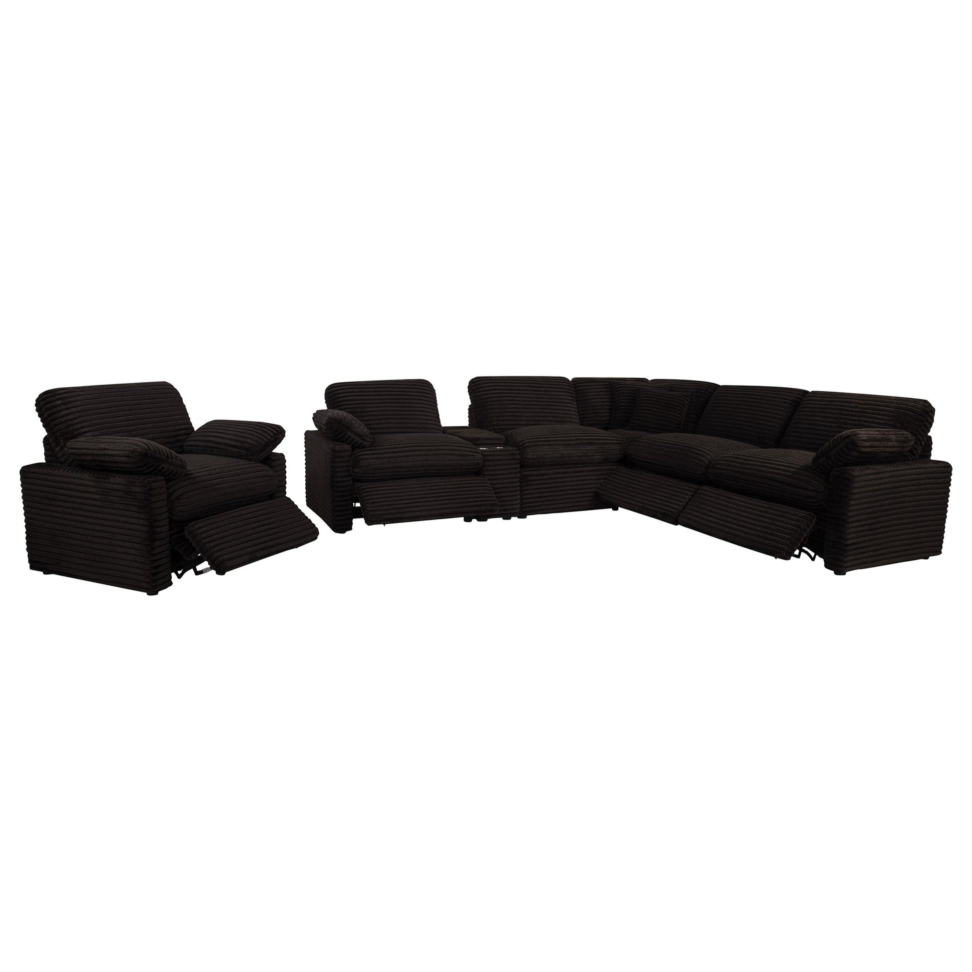  Coaster Furniture Collins 610353P Upholstered Power Recliner Chair - Chocolate Brown IMAGE 11