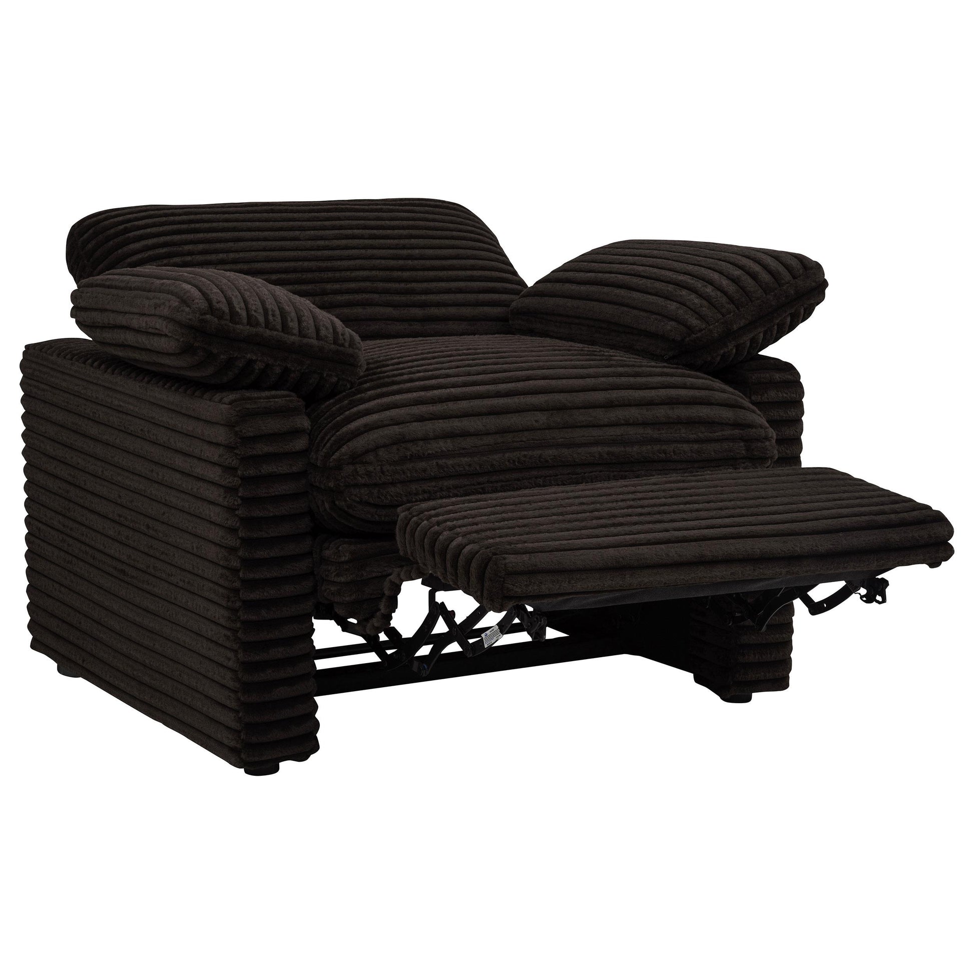  Coaster Furniture Collins 610353P Upholstered Power Recliner Chair - Chocolate Brown IMAGE 13