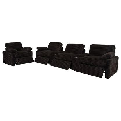  Coaster Furniture Collins 610353P Upholstered Power Recliner Chair - Chocolate Brown IMAGE 16