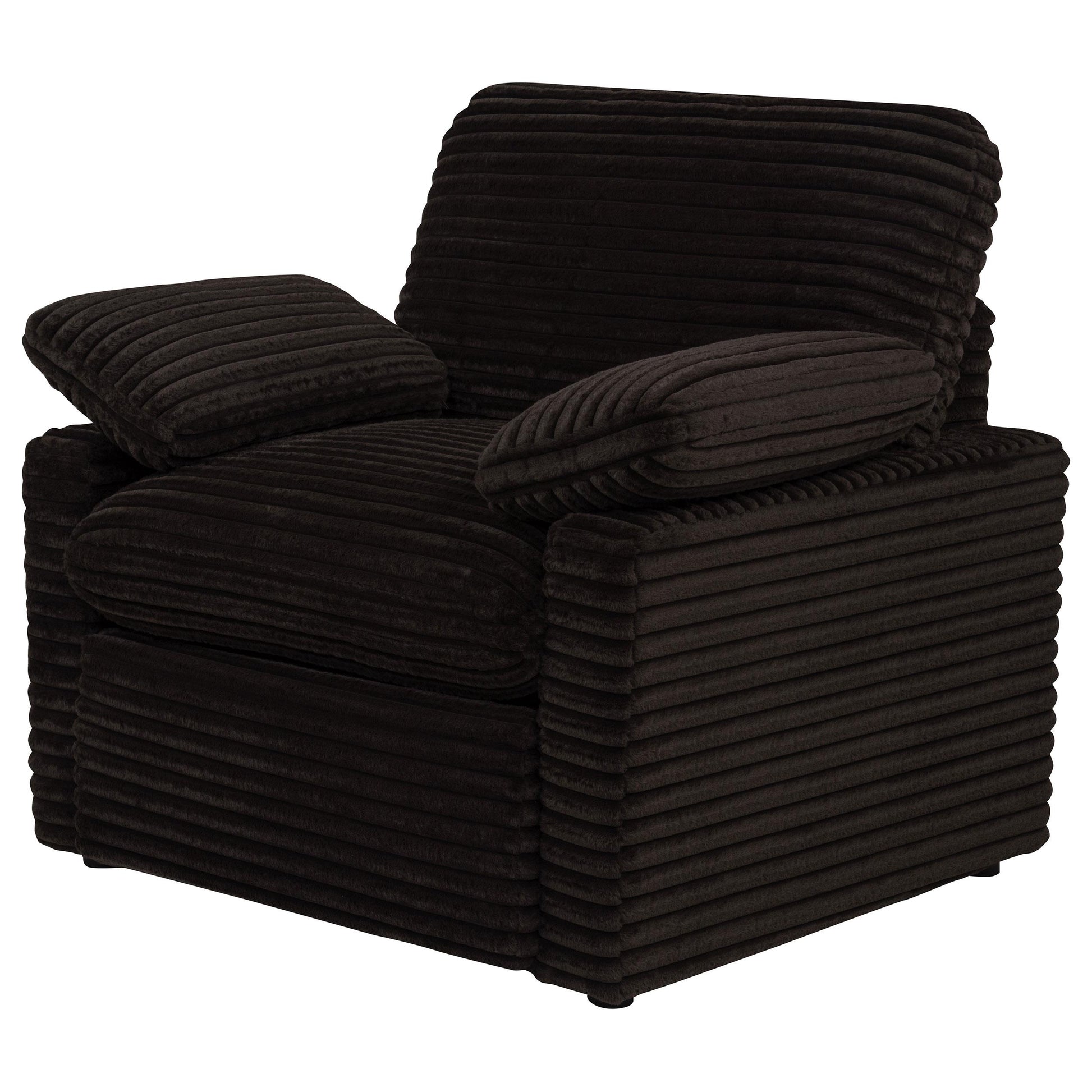  Coaster Furniture Collins 610353P Upholstered Power Recliner Chair - Chocolate Brown IMAGE 6