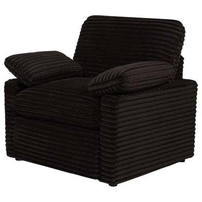  Coaster Furniture Collins 610353P Upholstered Power Recliner Chair - Chocolate Brown IMAGE 6