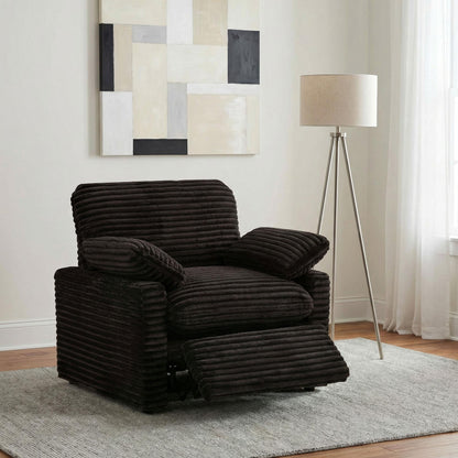  Coaster Furniture Collins 610353P Upholstered Power Recliner Chair - Chocolate Brown IMAGE 7