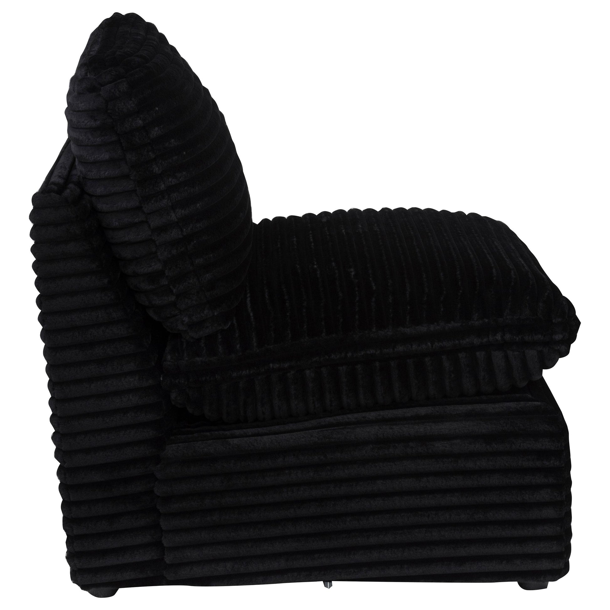  Coaster Furniture Collins 610360AC Modular Armless Chair - Black IMAGE 4