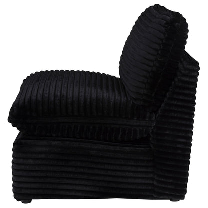 Coaster Furniture Collins 610360AC Modular Armless Chair - Black IMAGE 5