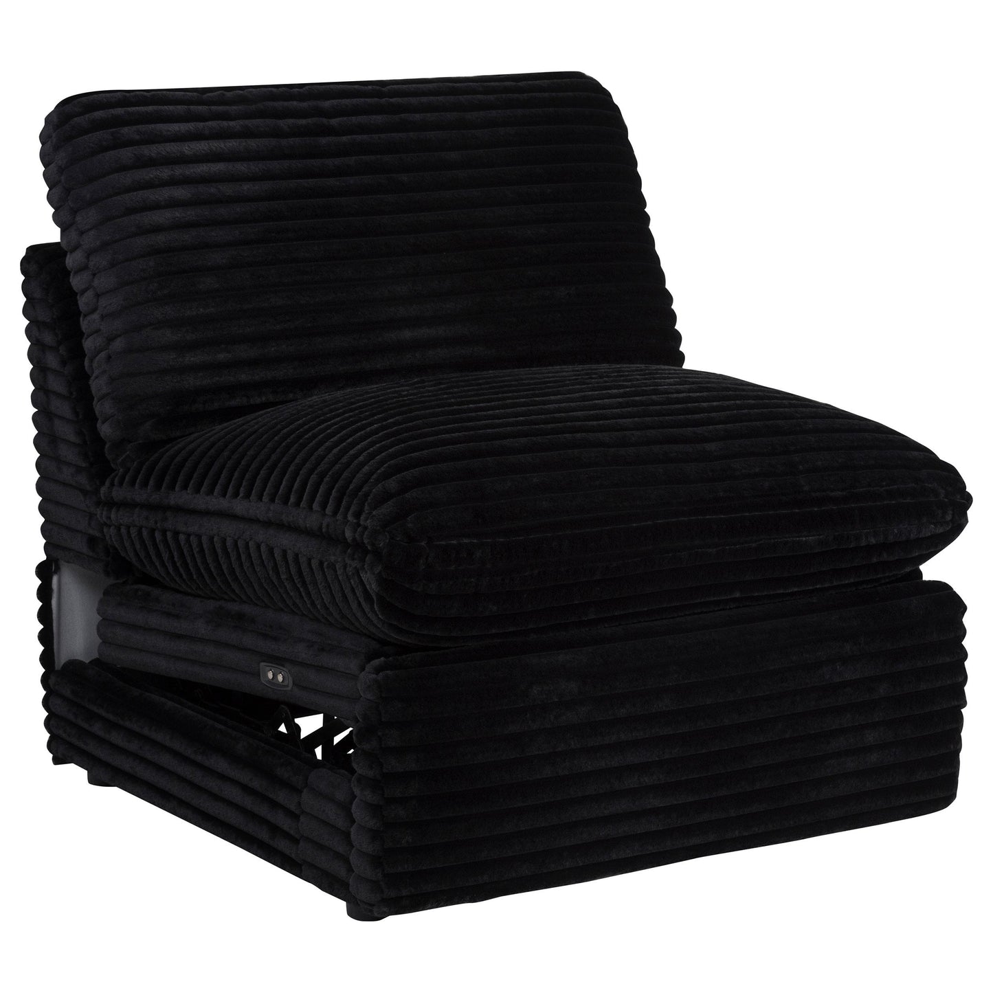  Coaster Furniture Collins 610360ARP Modular Power Armless Recliner - Black IMAGE 1