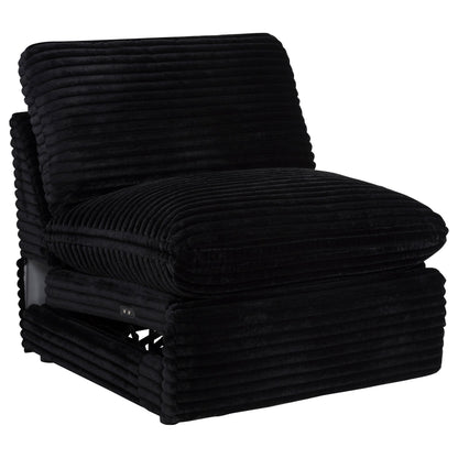  Coaster Furniture Collins 610360ARP Modular Power Armless Recliner - Black IMAGE 1