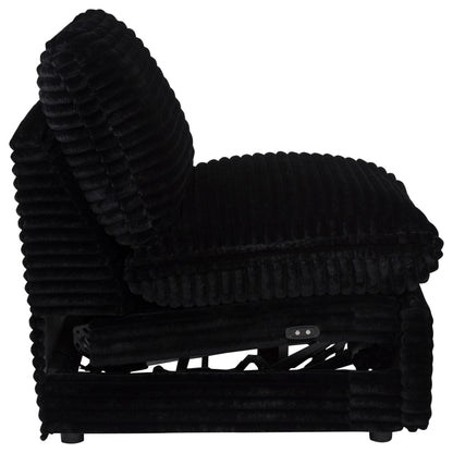  Coaster Furniture Collins 610360ARP Modular Power Armless Recliner - Black IMAGE 4