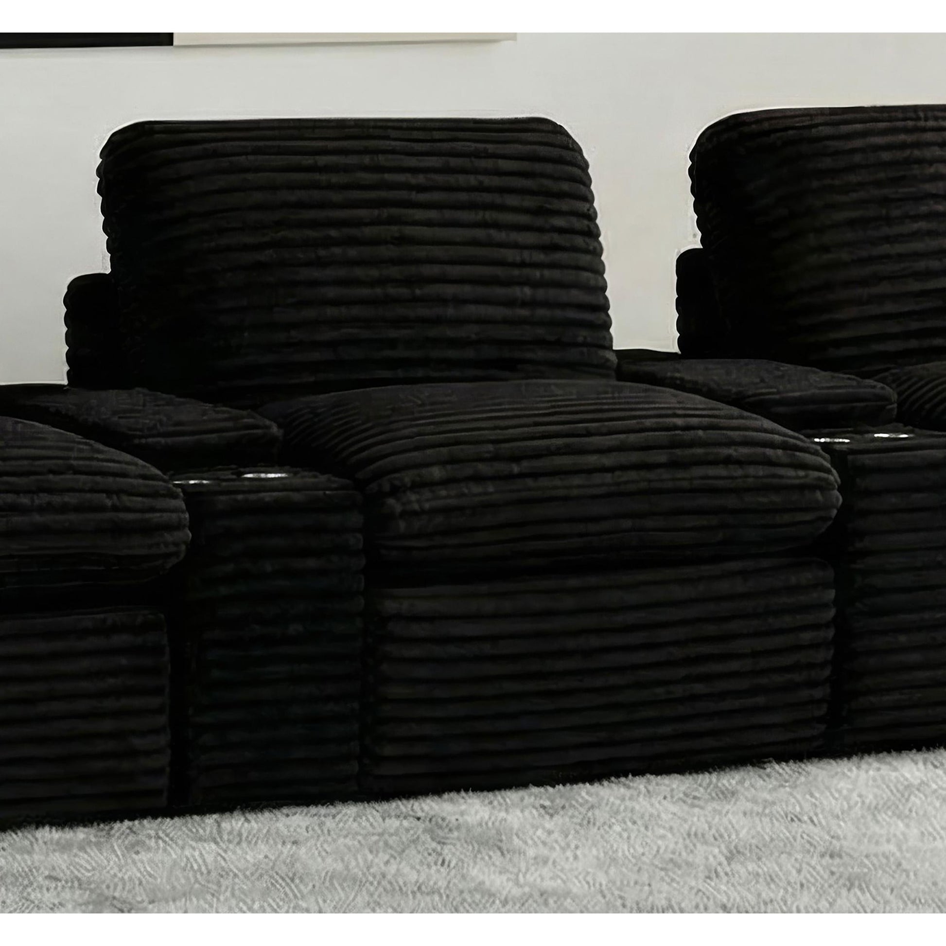  Coaster Furniture Collins 610360ARP Modular Power Armless Recliner - Black IMAGE 5