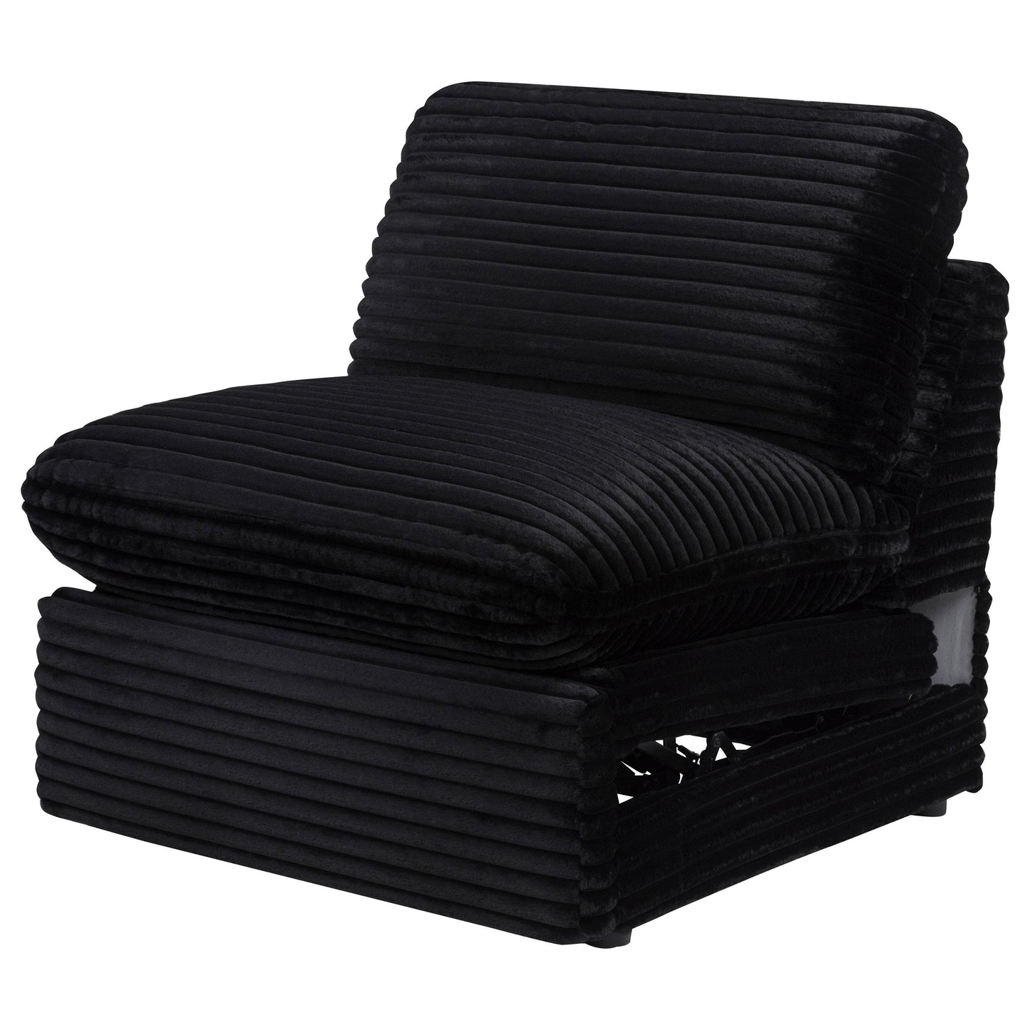  Coaster Furniture Collins 610360ARP Modular Power Armless Recliner - Black IMAGE 6