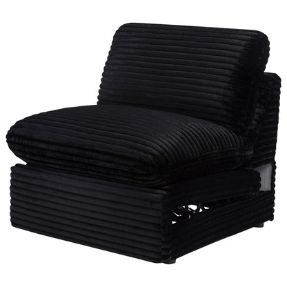  Coaster Furniture Collins 610360ARP Modular Power Armless Recliner - Black IMAGE 6