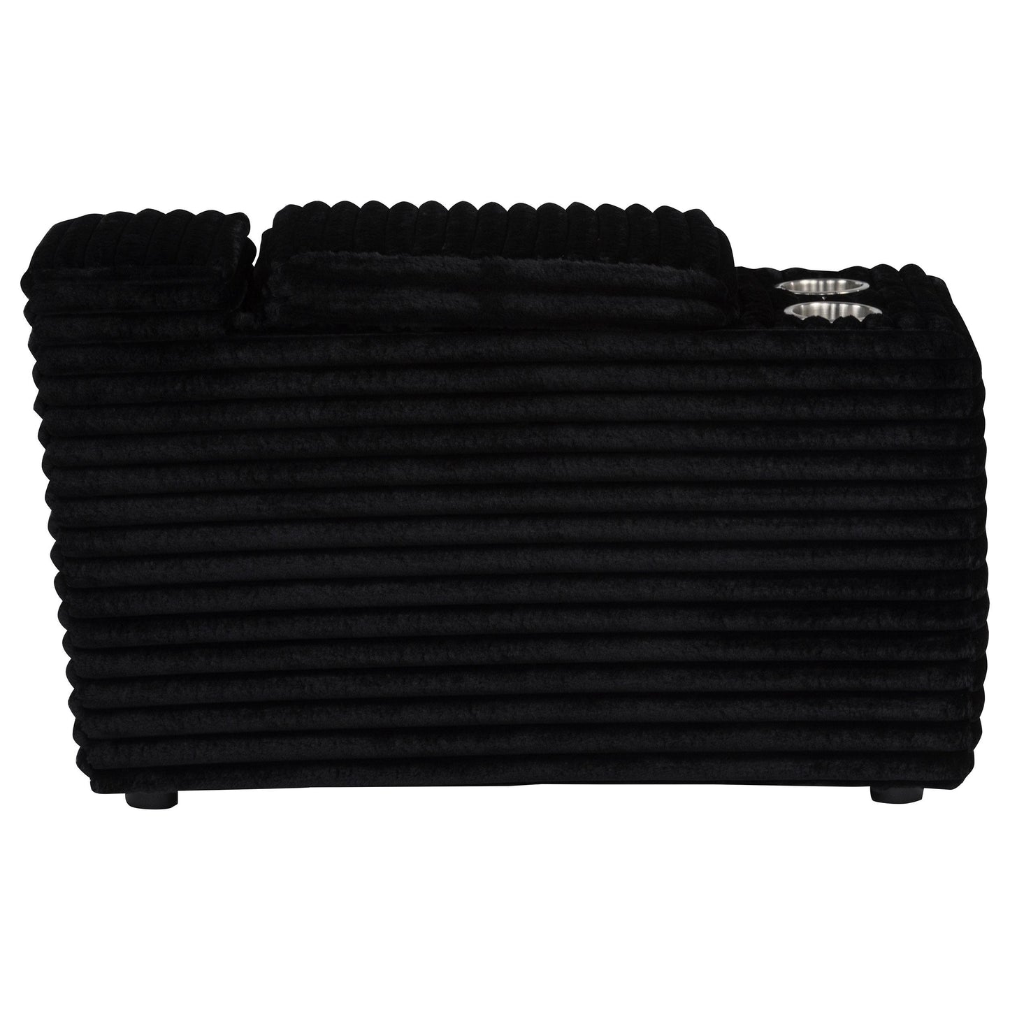  Coaster Furniture Collins 610360CON Upholstered Modular Storage Console - Black IMAGE 10