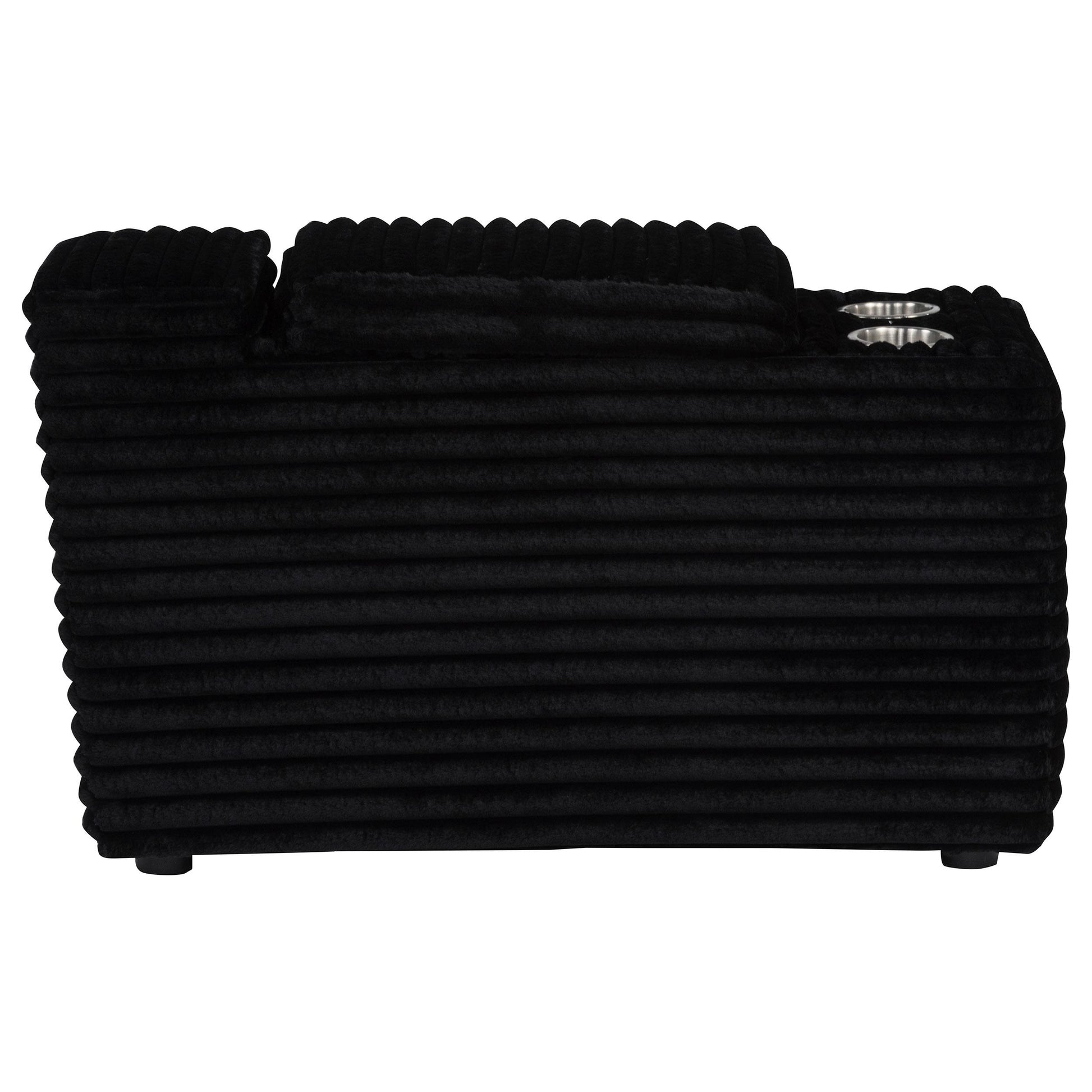  Coaster Furniture Collins 610360CON Upholstered Modular Storage Console - Black IMAGE 10