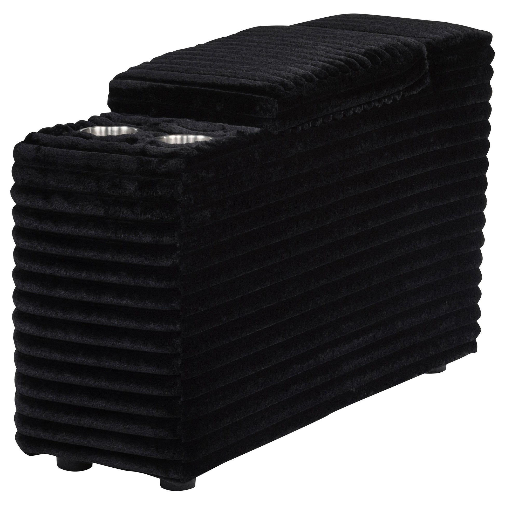  Coaster Furniture Collins 610360CON Upholstered Modular Storage Console - Black IMAGE 12