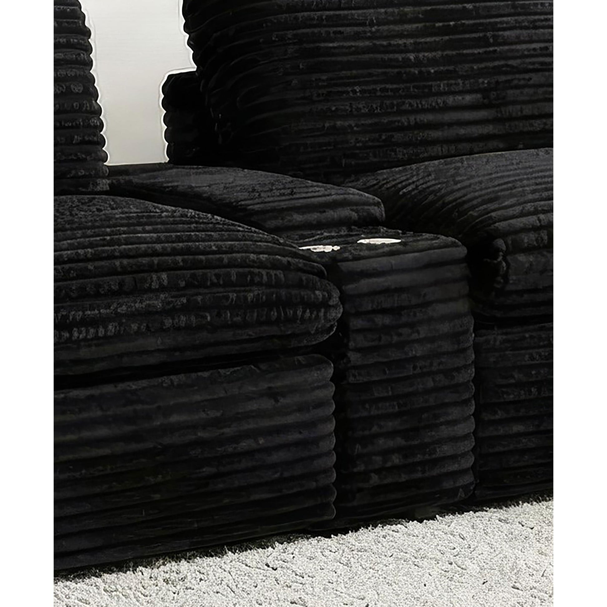 Coaster Furniture Collins 610360CON Upholstered Modular Storage Console - Black IMAGE 5