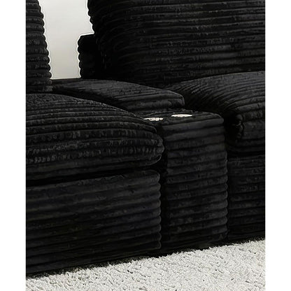  Coaster Furniture Collins 610360CON Upholstered Modular Storage Console - Black IMAGE 5
