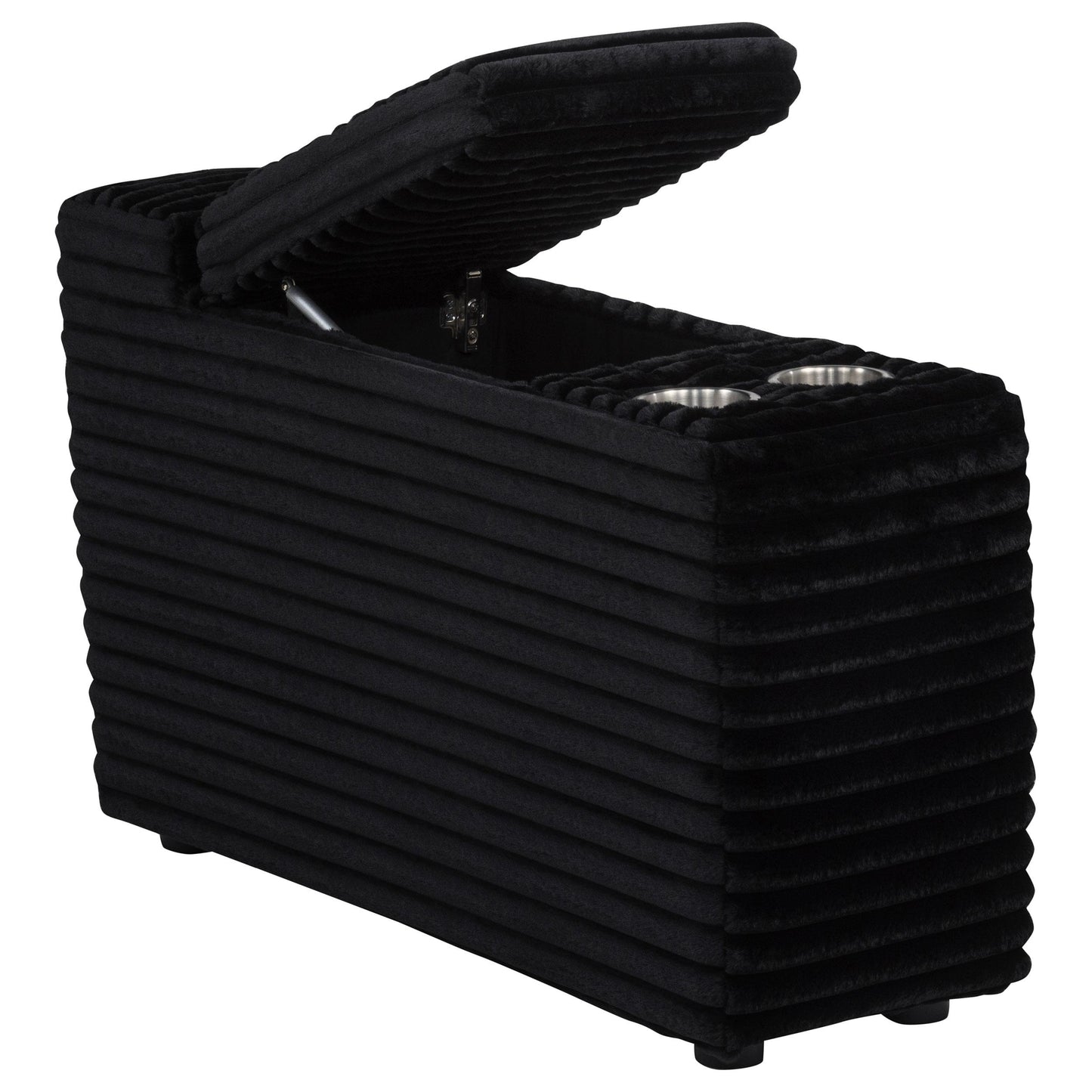  Coaster Furniture Collins 610360CON Upholstered Modular Storage Console - Black IMAGE 7