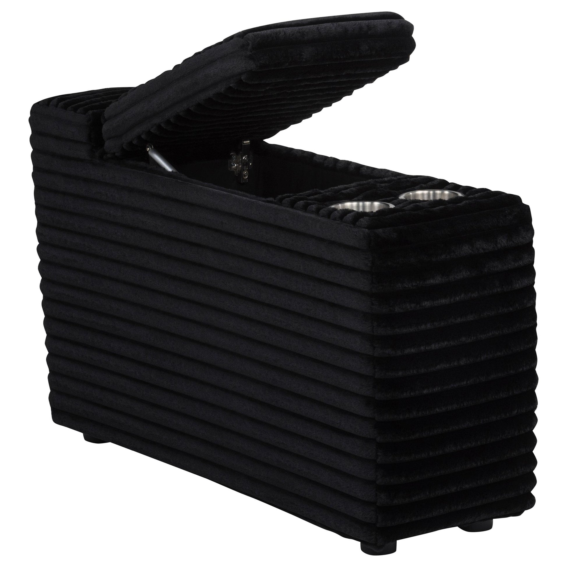  Coaster Furniture Collins 610360CON Upholstered Modular Storage Console - Black IMAGE 7