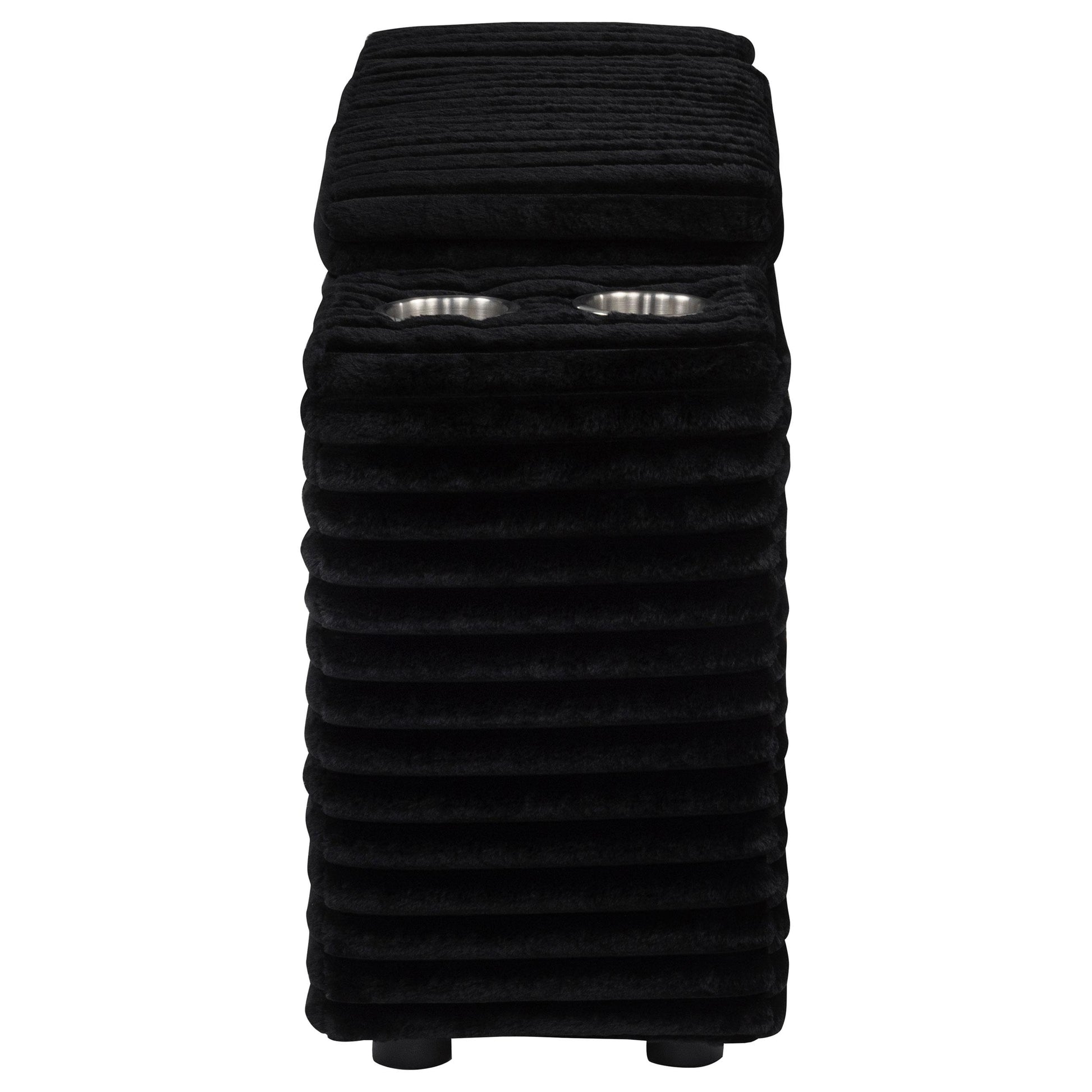  Coaster Furniture Collins 610360CON Upholstered Modular Storage Console - Black IMAGE 9