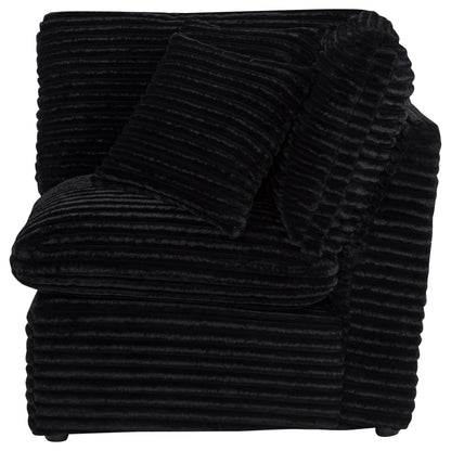  Coaster Furniture Collins 610360CRN Modular Corner Chair - Black IMAGE 5