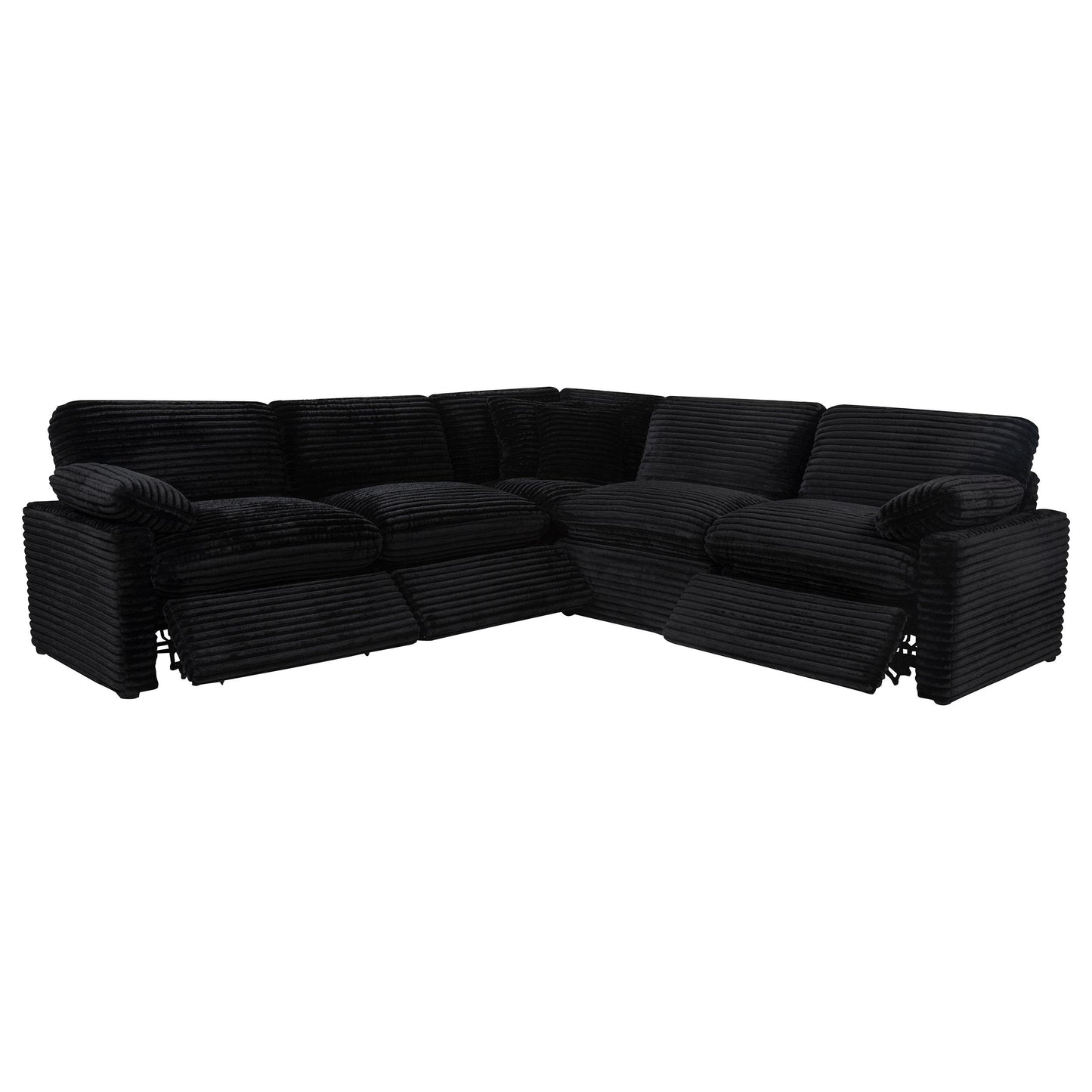  Coaster Furniture Collins 610360P 5-piece Modular Power Reclining Sectional - Black IMAGE 10