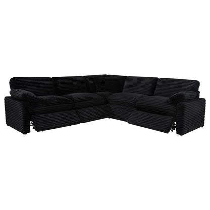  Coaster Furniture Collins 610360P 5-piece Modular Power Reclining Sectional - Black IMAGE 10
