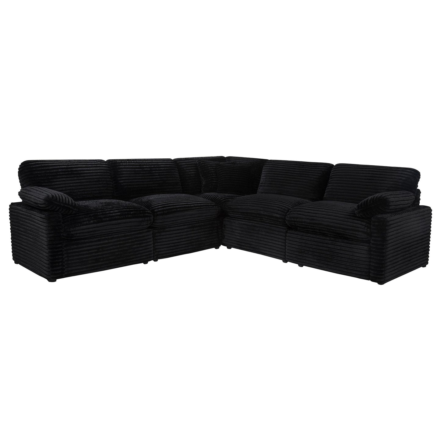  Coaster Furniture Collins 610360P 5-piece Modular Power Reclining Sectional - Black IMAGE 2